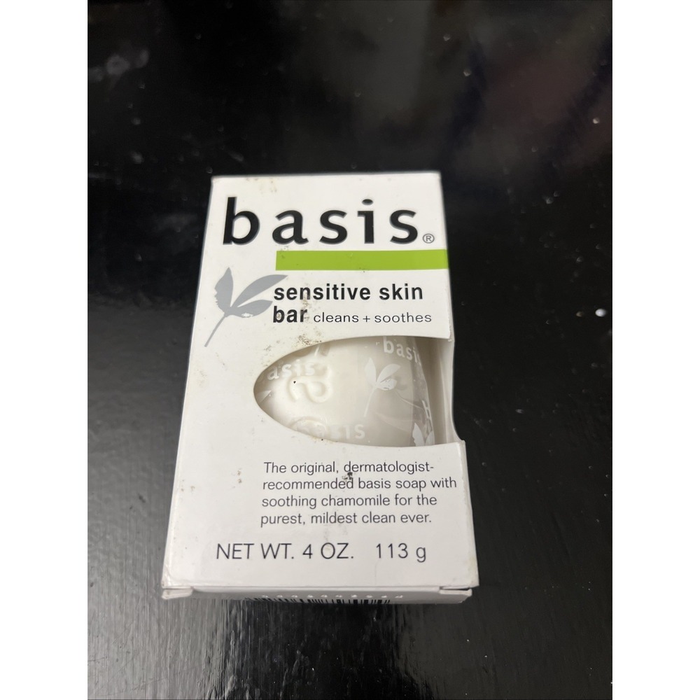 Basis‎ Sensitive Skin Bar Soap Cleans Soothes 4 oz